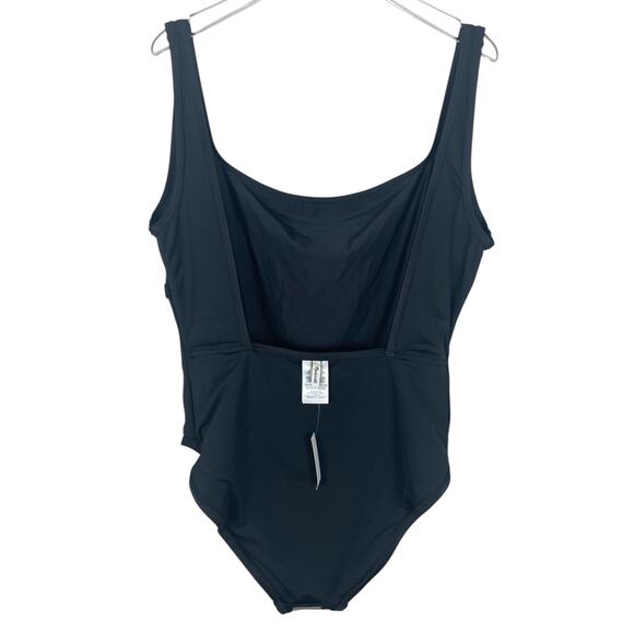 Madewell Second Wave Square Neck Tank One Piece Swimsuit Sexy Black Large NEW - Picture 7 of 9